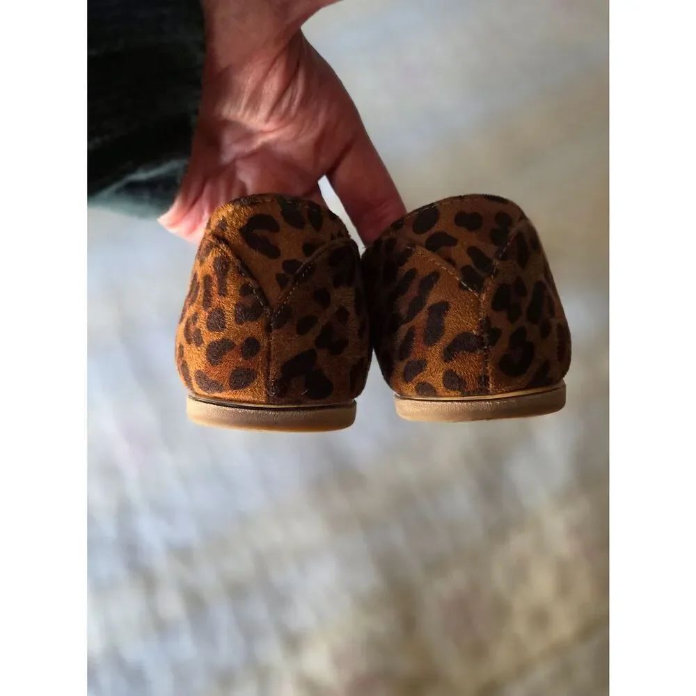 MAURICES Leopard Print Pointed Toe Flats - Brown SZ 9 - Picture 5 of 7